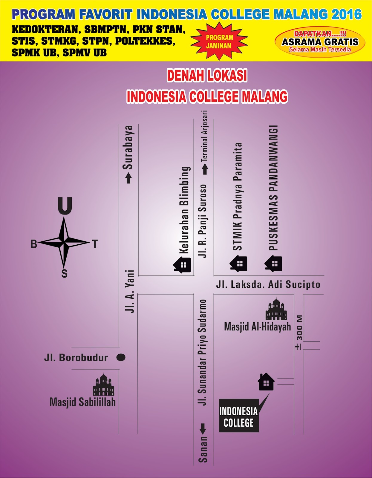 Malang 2 Jl Candi Kalasan IV No 23 Malang Telp Semarang Jl Seteran Serut No 18 A Semarang Telp 024 –
